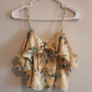 En Créme Womens Floral Top
